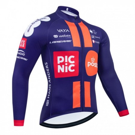 Wielershirt 2025 Picnic Postnl Navy Lange Mouw